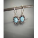 Larimar Wire Wrapped Earrings – Handmade Silver Drop Earrings 