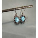 Larimar Wire Wrapped Earrings – Handmade Silver Drop Earrings 