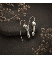 Silver 925 Penis Shape Earrings | Funny Statement Jewelry