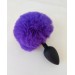 Purple Bunny Tail Anal Plug 