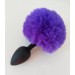 Purple Bunny Tail Anal Plug 