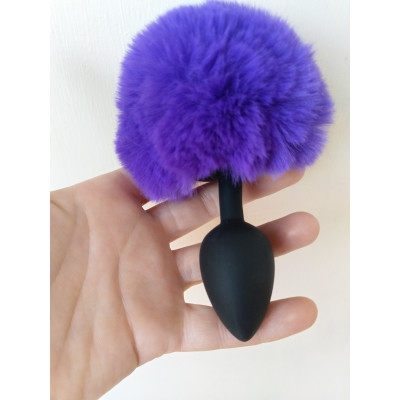 Purple Bunny Tail Anal Plug Purple Bunny Tail Anal Plug