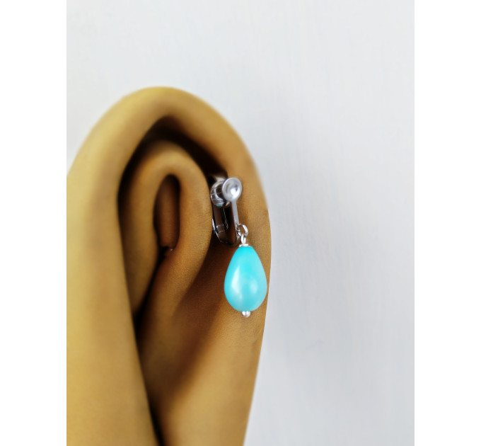 Clitoral Jewellery , Faux piercing with pink pearl Non Piercing Clit Clip Adult fun sex toys