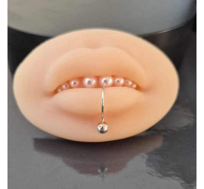 Ball Lip Cuff – Handmade Sterling Silver Fake Lip Ring, No Piercing Needed
