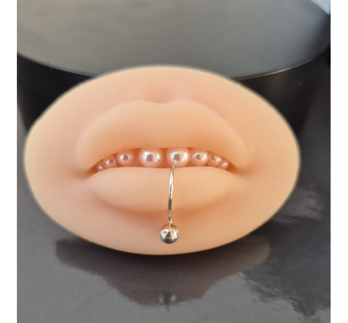 Ball Lip Cuff – Handmade Sterling Silver Fake Lip Ring, No Piercing Needed