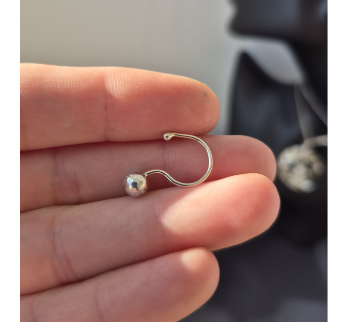 Ball Lip Cuff – Handmade Sterling Silver Fake Lip Ring, No Piercing Needed