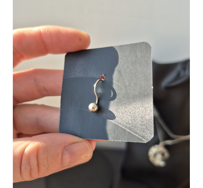 Ball Lip Cuff – Handmade Sterling Silver Fake Lip Ring, No Piercing Needed