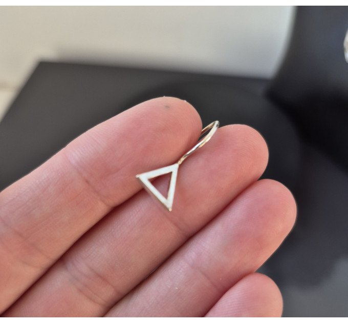 Triangle Lip Cuff – Handmade Sterling Silver Fake Lip Ring, No Piercing Needed