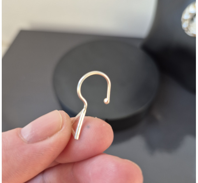 Triangle Lip Cuff – Handmade Sterling Silver Fake Lip Ring, No Piercing Needed