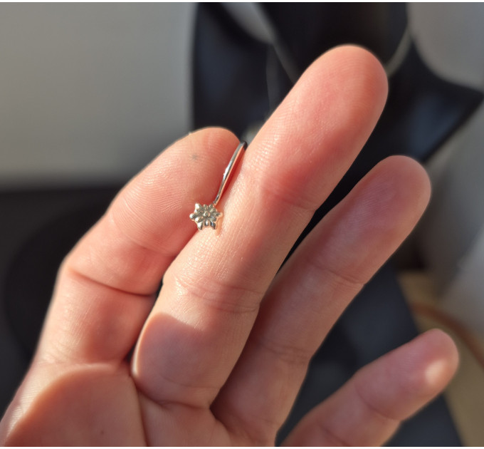 Handmade Silver Fake Lip Ring No Piercing