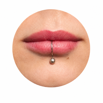 Ball Lip Cuff — Fake Lip Ring, No Piercing, Sterling Silver