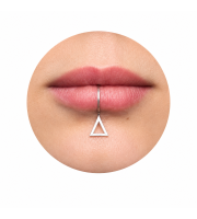 Triangle Lip Cuff — Fake Lip Ring, No Piercing, Sterling Silver Triangle Lip Cuff — Fake Lip Ring, No Piercing, Sterling Silver