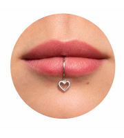 Heart Lip Cuff — Fake Lip Ring, No Piercing, Sterling Silver Heart Lip Cuff — Fake Lip Ring, No Piercing, Sterling Silver