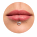 Heart Lip Cuff – Handmade Sterling Silver Fake Lip Ring with Open Heart Charm, No Piercing