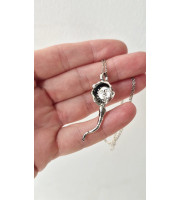 Handmade Sterling Silver Fertilization Pendant – Egg Cell & Sperm Symbol Necklace Handmade Sterling Silver Fertilization Pendant – Egg Cell & Sperm Symbol Necklace