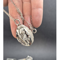 Silver yoni pendant - Handmade out of Fine Silver Vagina Necklace