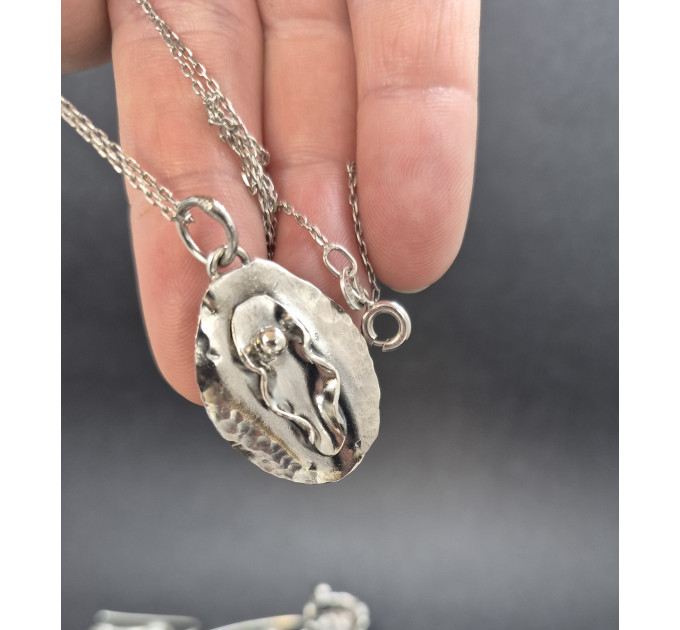 Silver yoni pendant - Handmade out of Fine Silver Vagina Necklace