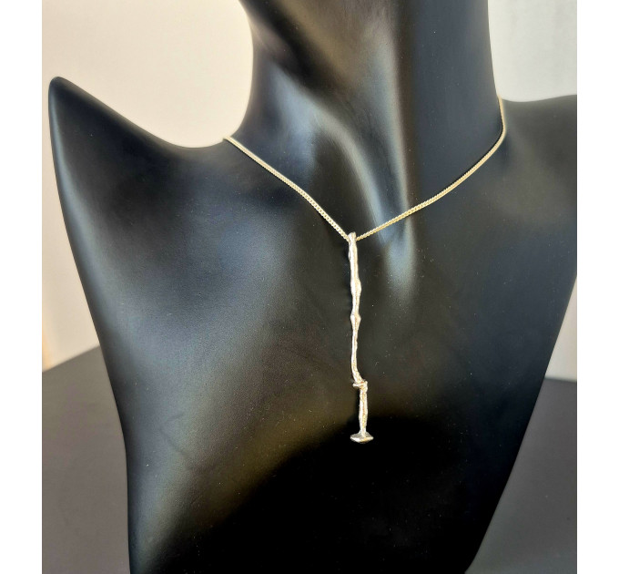 Fine Silver Pendant — Handmade Organic Shape