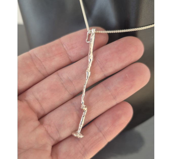 Fine Silver Pendant — Handmade Organic Shape