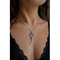 Handmade Sterling Silver Fertilization Pendant – Egg Cell & Sperm Symbol Necklace