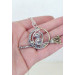 Wire wrapped Cat pendant - Sterling silver and brass
