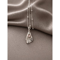 Handmade Silver Yoni Pendant with Pink Pearl | Fine Art Necklace