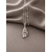 Handmade Fine Silver Yoni Pendant with Natural Pink Pearl
