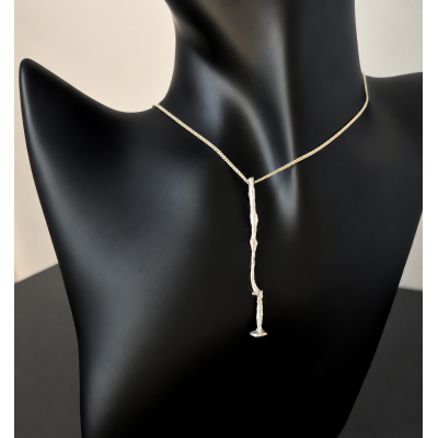 Handmade Fine Silver Pendant | Organic Shape | With or Without Chain