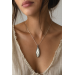 Oxidized Silver Yoni Pendant — Sacred Feminine Symbol Necklace