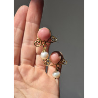 Handmade Brass Nipple Clamps with White Pearls | Non Piercing