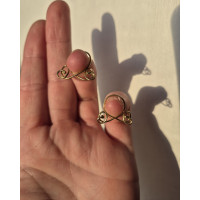 Brass Non-Piercing Adjustable Nipple Rings with Loop & Swirl Design