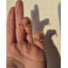 Handmade Brass Non-Piercing Nipple Rings with Swirl Loops (Pair)