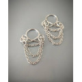 Handmade Silver Non-Piercing Nipple Rings with Chains (Pair)