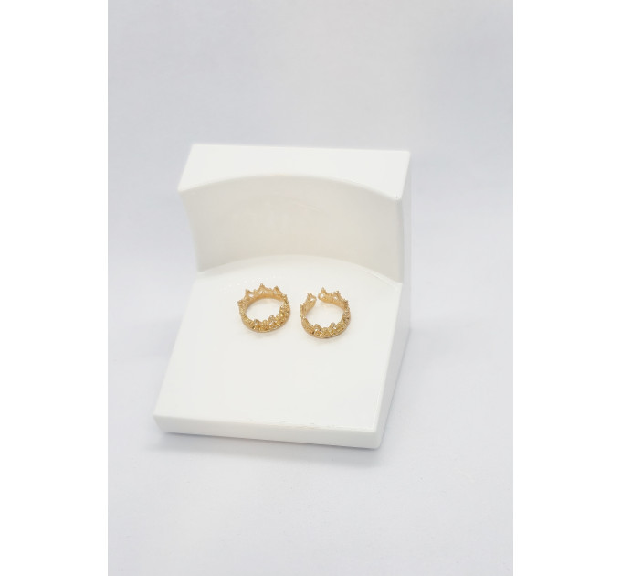 Fake Piercing 14 Karat  gold plated over 925 Solid Sterling Silver fake nipple clamps erotic sexy adult intimate accessories