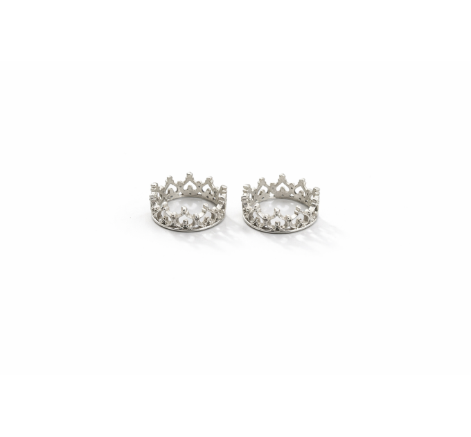 Crown Nipple Ring — Non-Piercing & Adjustable Sterling Silver