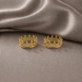 Handmade Brass Crown Fake Nipple Rings – Adjustable Royal Style