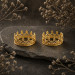 Handmade Brass Crown Fake Nipple Rings – Adjustable Royal Style