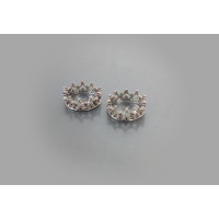 Non piercing nipple jewelry - Silver Nipple Rings Сrown Non Piercing adjustable Nipple Ring