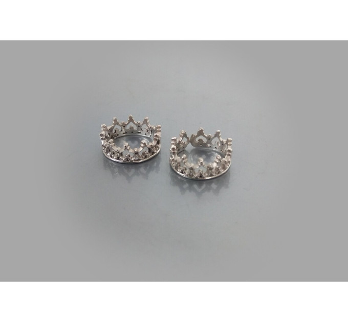 Non piercing nipple jewelry - Silver Nipple Rings Сrown Non Piercing adjustable Nipple Ring SilverBuds