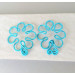 Blue Flower Fake Nipple Rings – Handmade Adjustable Non-Piercing Aluminum Body Jewelry