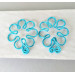Blue Flower Fake Nipple Rings – Handmade Adjustable Non-Piercing Aluminum Body Jewelry