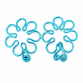 Blue Flower Fake Nipple Rings – Handmade Adjustable Non-Piercing Aluminum Body Jewelry