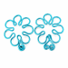 Blue Flower Fake Nipple Rings – Handmade Adjustable Non-Piercing Aluminum Body Jewelry