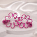 Pink Flower Fake Nipple Rings – Handmade Adjustable Non-Piercing Aluminum Body Jewelry