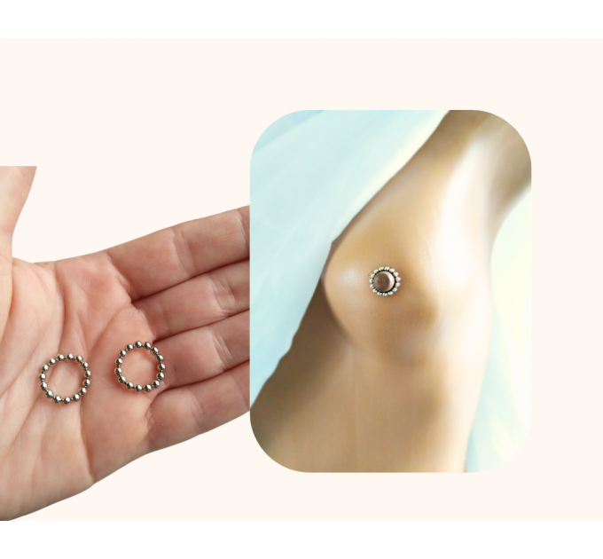 Magnetic nipple rings