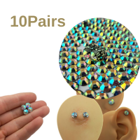 Magnetic Fake Nipple Rings Set of 10 Pairs | Rainbow Crystal Value Bundle – SilverBuds