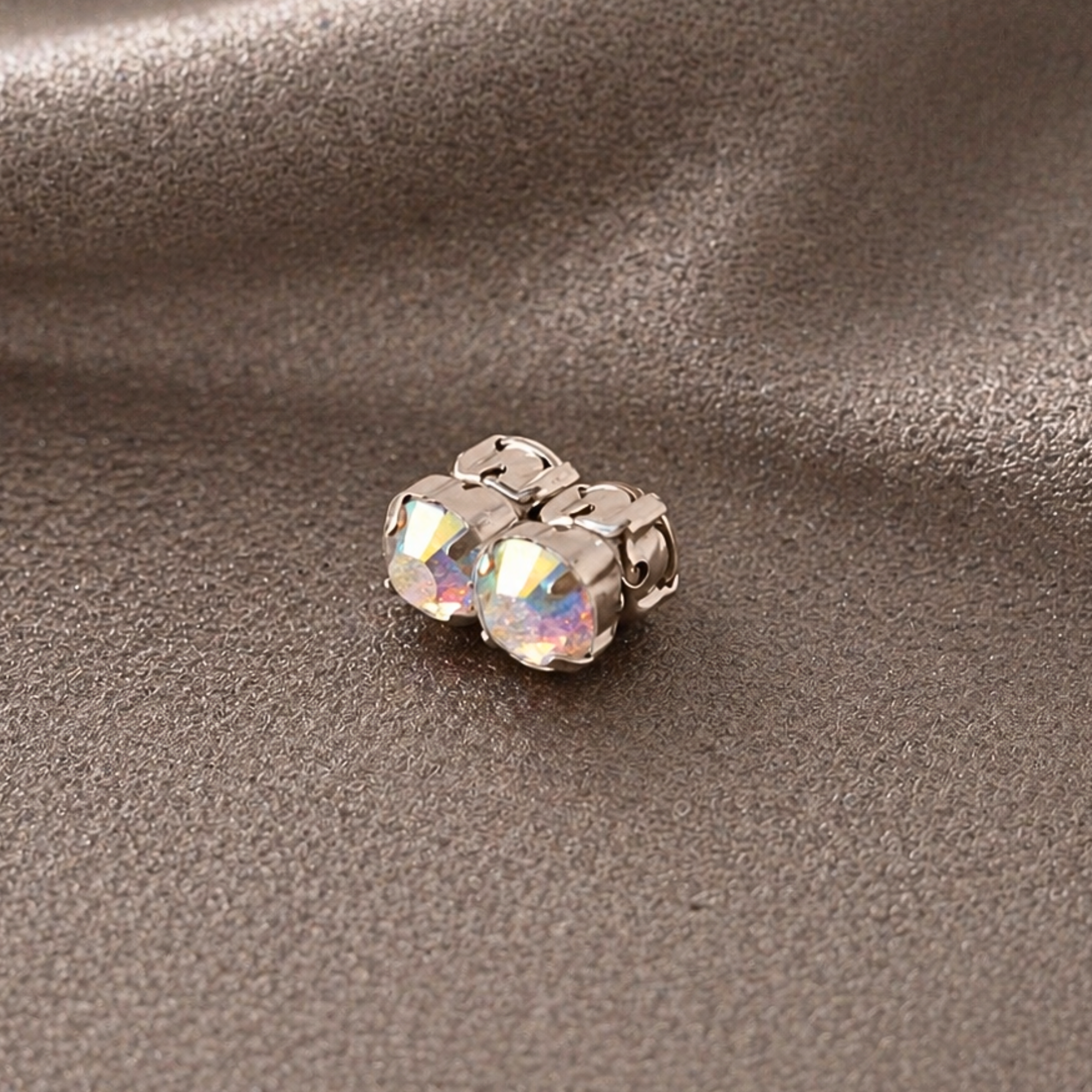 Fake Magnetic Nipple Piercing with Rainbow Crystal – 5mm — Image 6 of 10