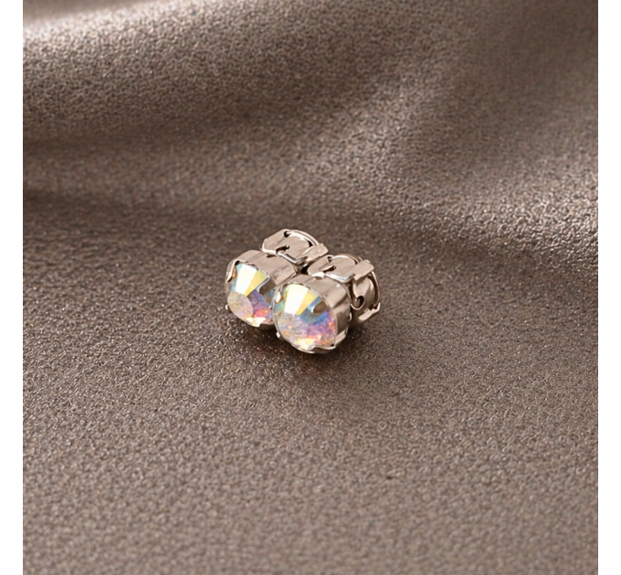 Fake Magnetic Nipple Piercing with Rainbow Crystal – 5mm