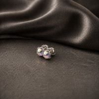 Fake Nipple Piercing with Rainbow Crystal 5mm – Magnetic Stainless Steel Nipple Jewelry