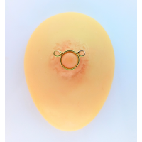 Brass Non Piercing Nipple Rings with Side Loops 